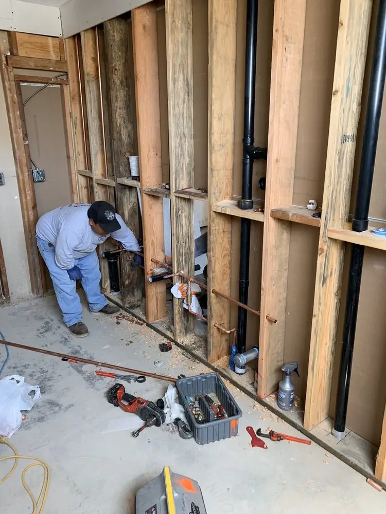 Commercial rough-in plumbing for Gas Line Repair in Lodi